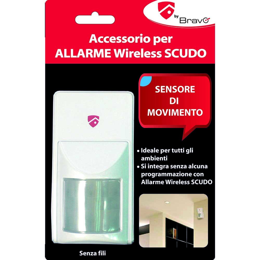 Sensore Di Movimento Bravo Per Allarme Wireless Scudo 92902936