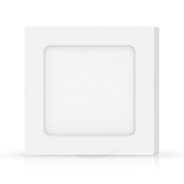 Plafoniera Led 6W Bianca Applique Quadrato Bianco Neutro 4000K