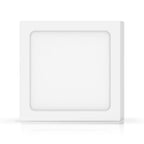 Plafoniera Led 12W Bianca Applique Quadrato Bianco Neutro 4000K