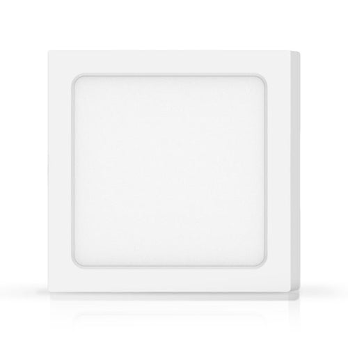 Plafoniera Led 12W Bianca Applique Quadrato Bianco Neutro 4000K