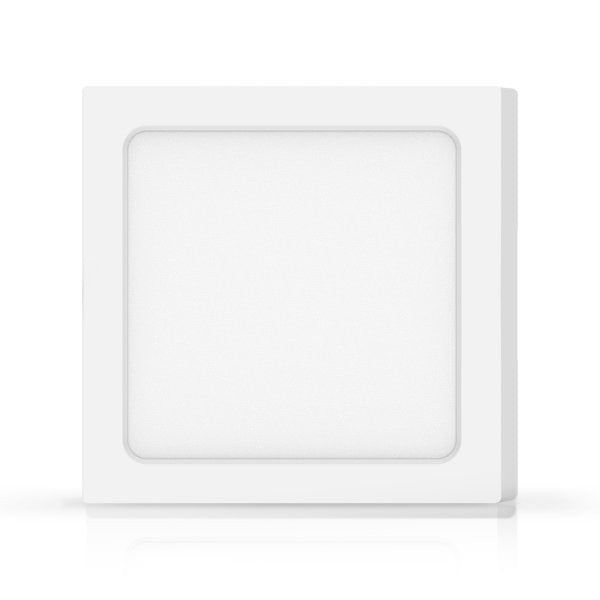 Plafoniera Led 12W Bianca Applique Quadrato Bianco Freddo 6500K