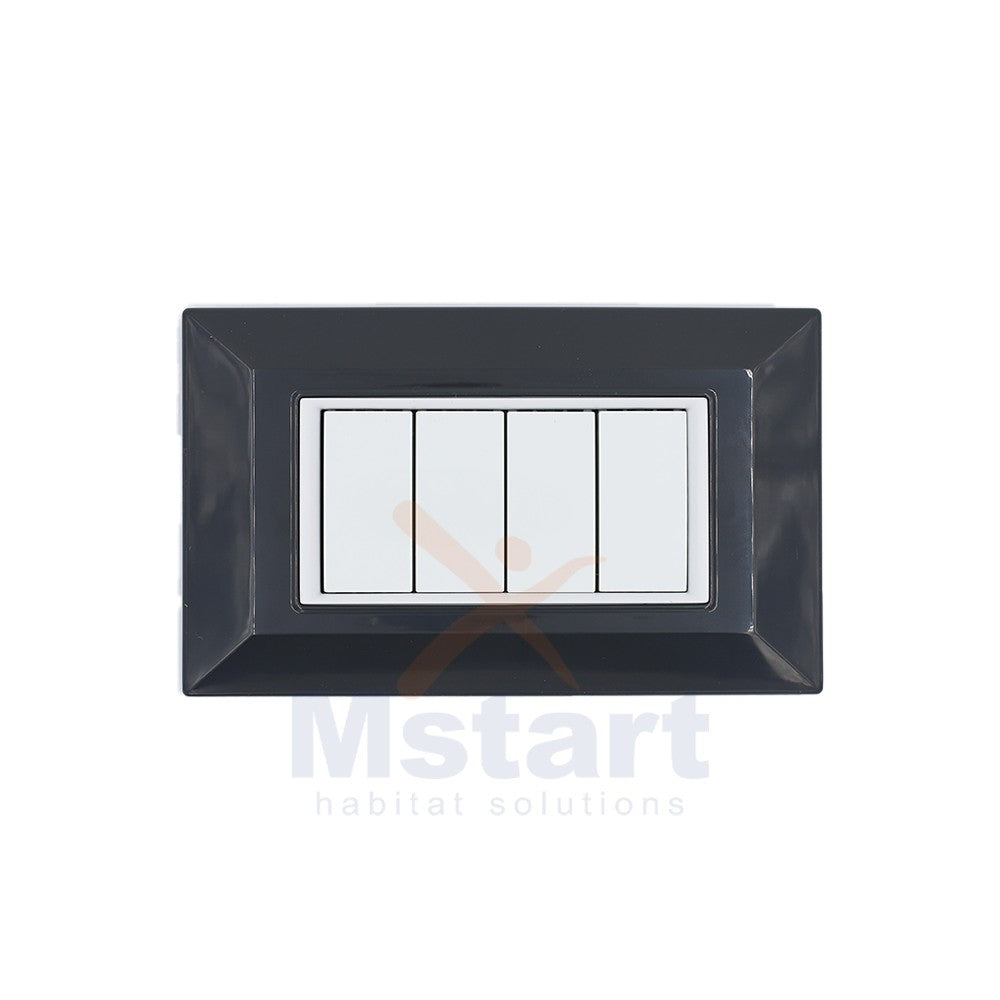Placca Compatibile Vimar Eikon Grigio Scuro 3, 4, 7 Posti