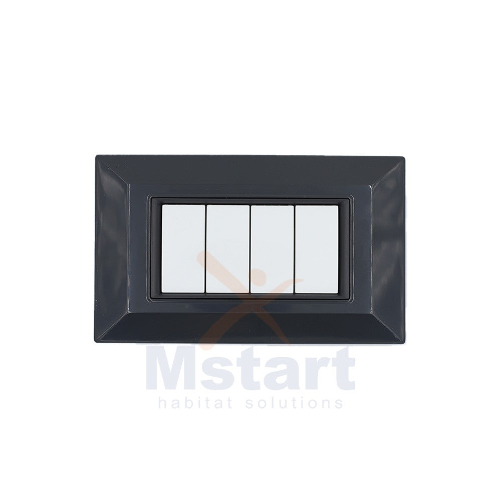 Placca Compatibile Vimar Eikon Grigio Scuro 3, 4, 7 Posti