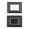Placca Compatibile Vimar Eikon Grigio Scuro 3, 4, 7 Posti