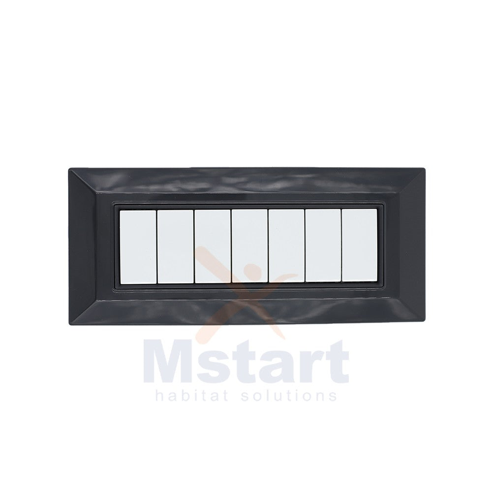 Placca Compatibile Vimar Eikon Evo Grigio Scuro 3, 4, 7 Posti
