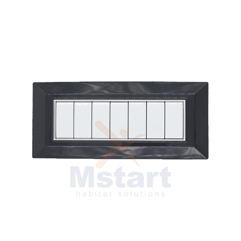 Placca Compatibile Vimar Eikon Evo Grigio Scuro 3, 4, 7 Posti