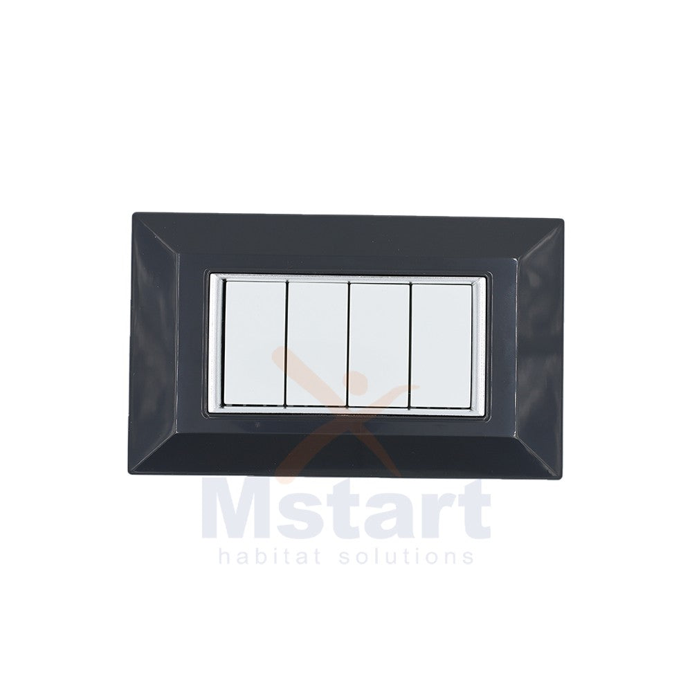 Placca Compatibile Vimar Eikon Evo Grigio Scuro 3, 4, 7 Posti