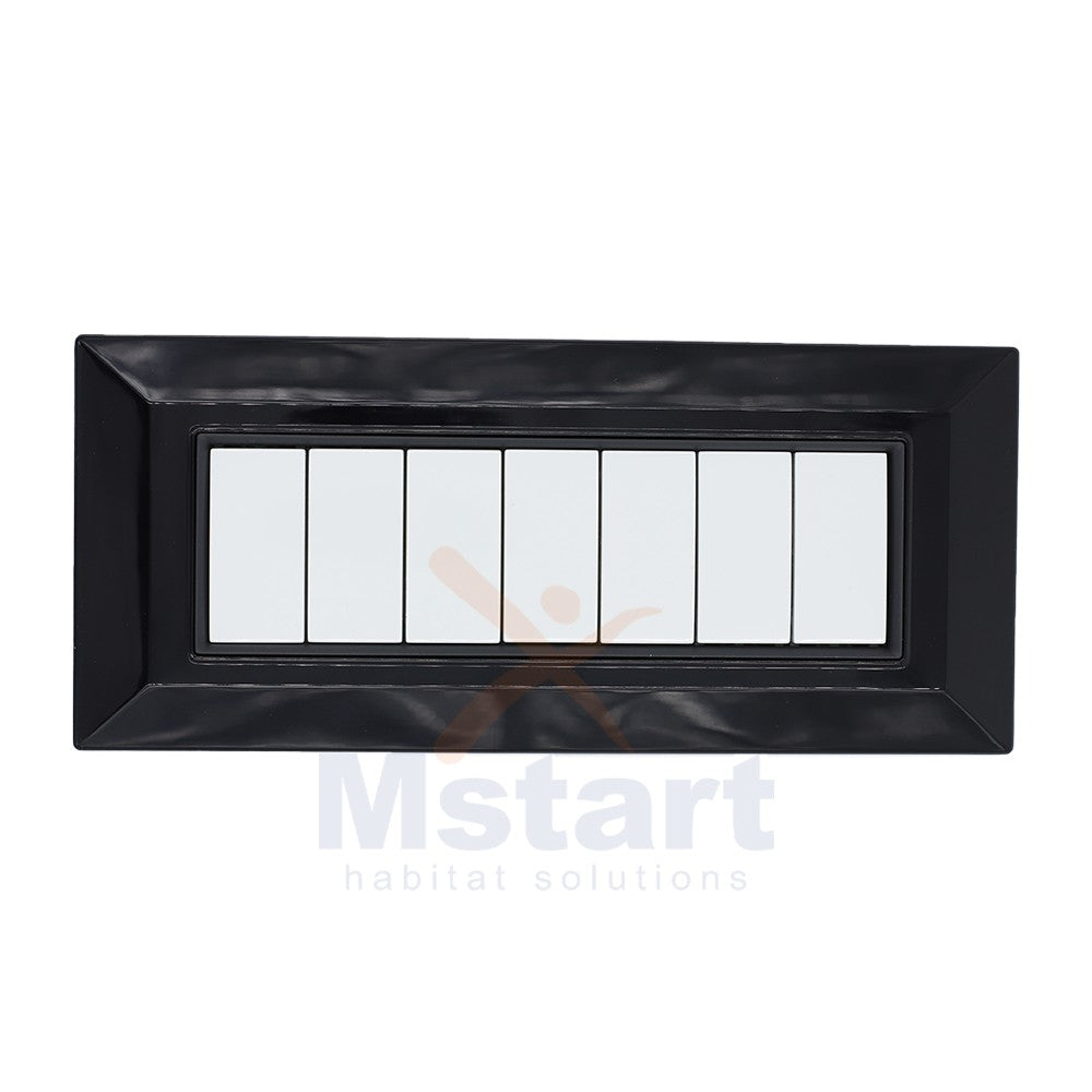Placca Compatibile Vimar Eikon Nera 3, 4, 7 Posti