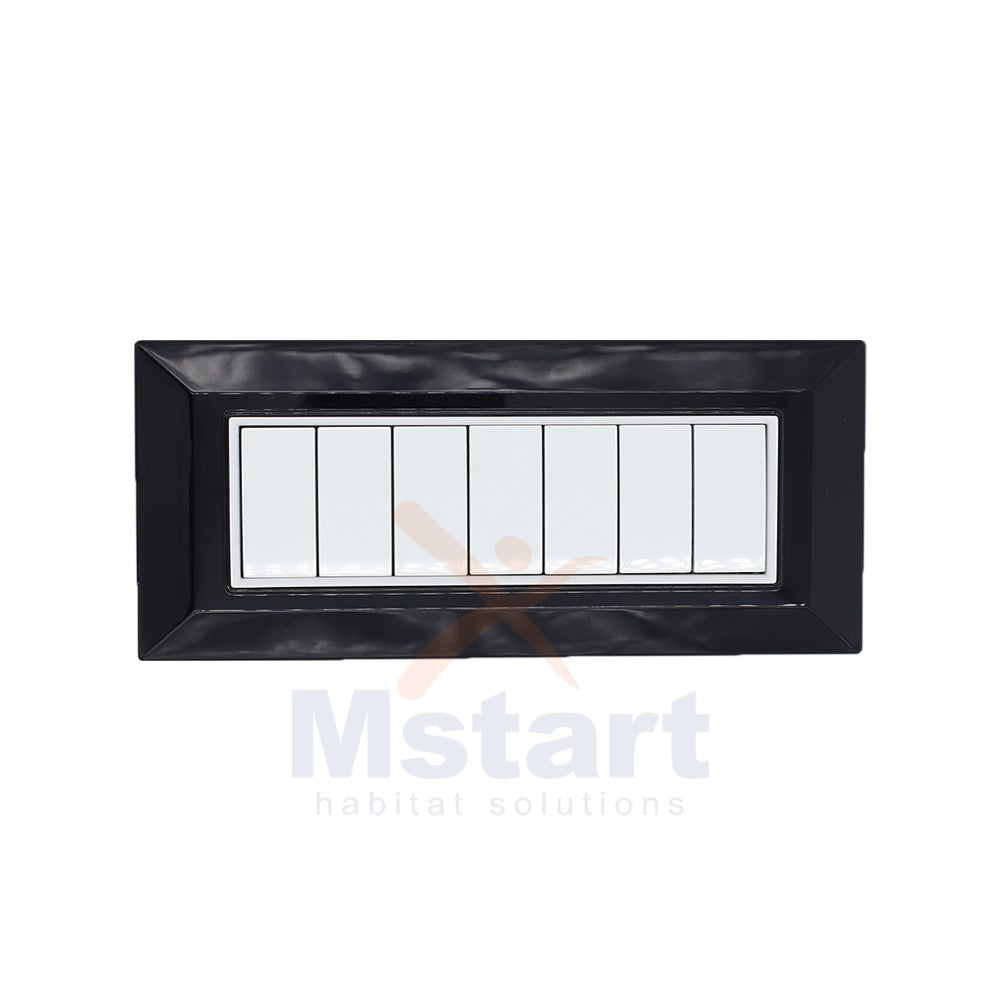 Placca Compatibile Vimar Eikon Evo Nera 3, 4, 7 Posti