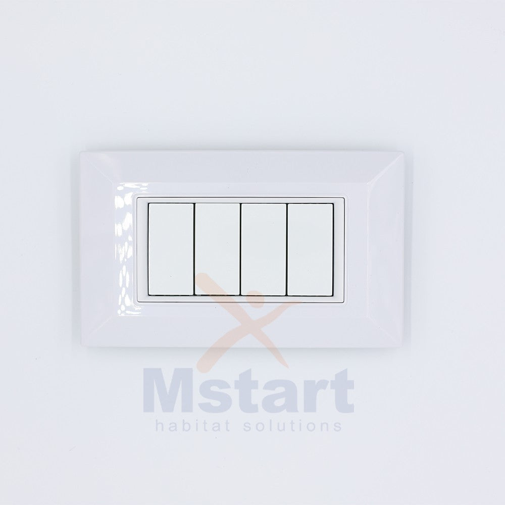 Placca Compatibile Vimar Eikon Bianca 3, 4, 7 Posti