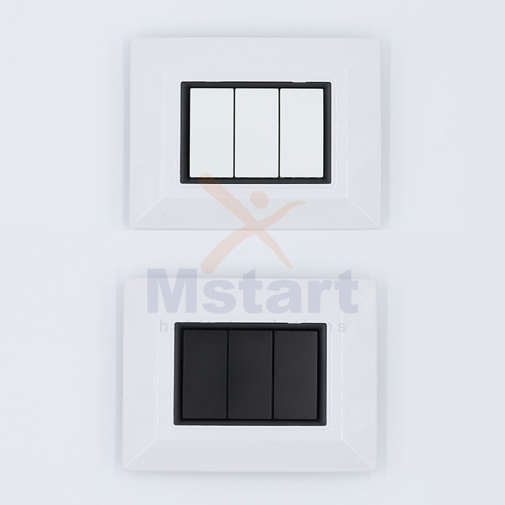 Placca Compatibile Vimar Eikon Bianca 3, 4, 7 Posti
