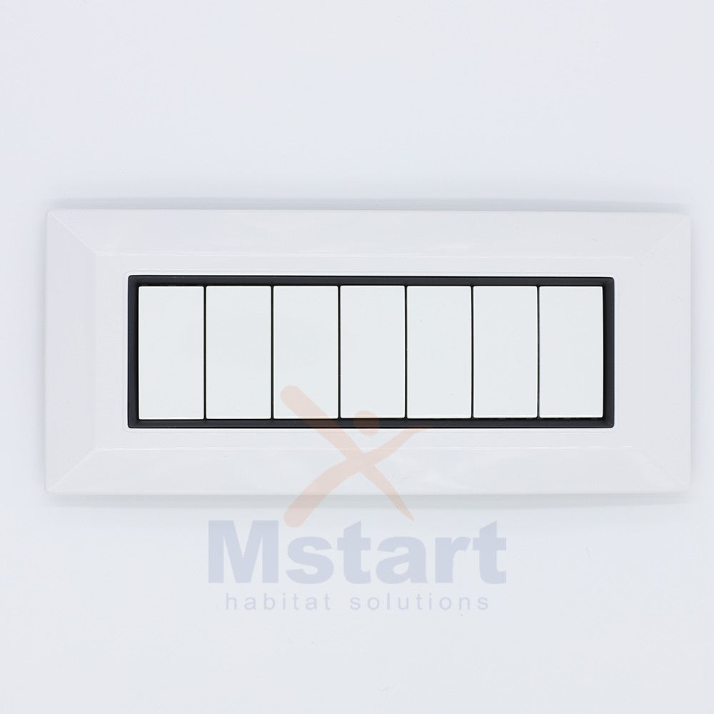 Placca Compatibile Vimar Eikon Bianca 3, 4, 7 Posti