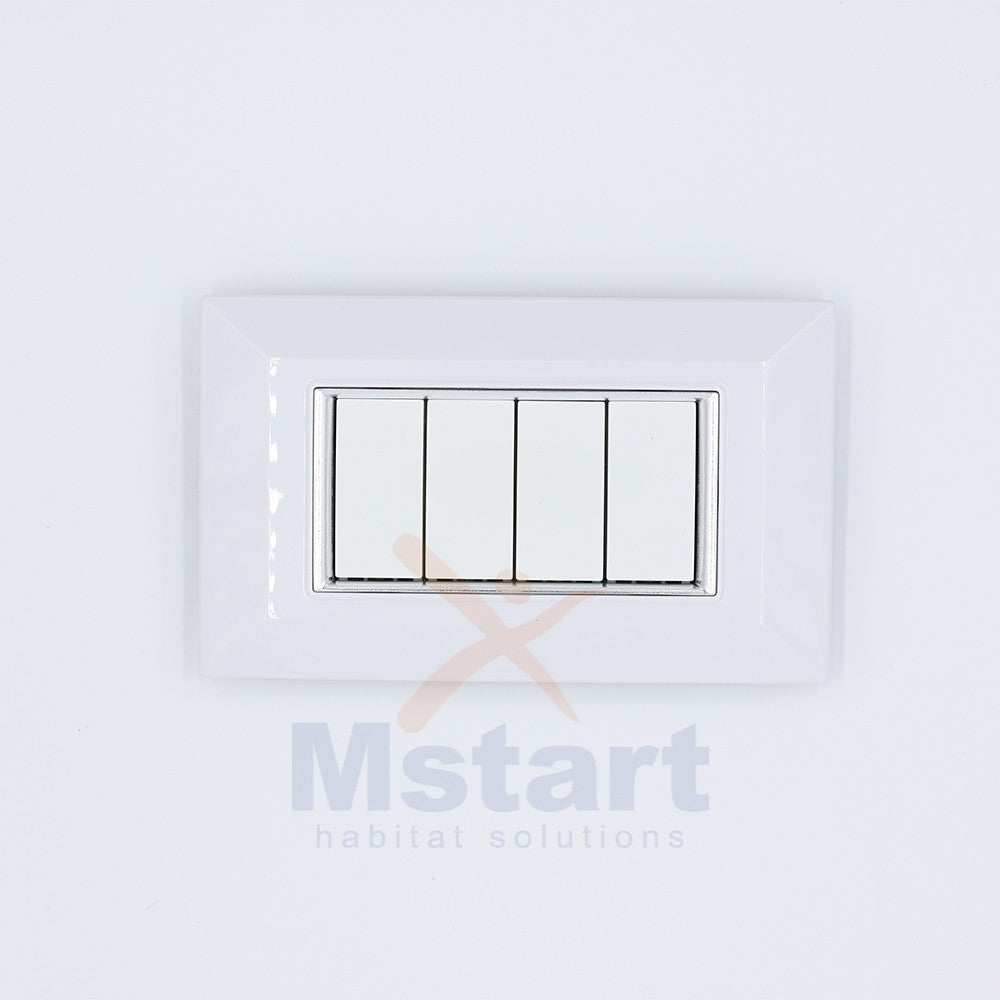 Placca Compatibile Vimar Eikon Bianca 3, 4, 7 Posti