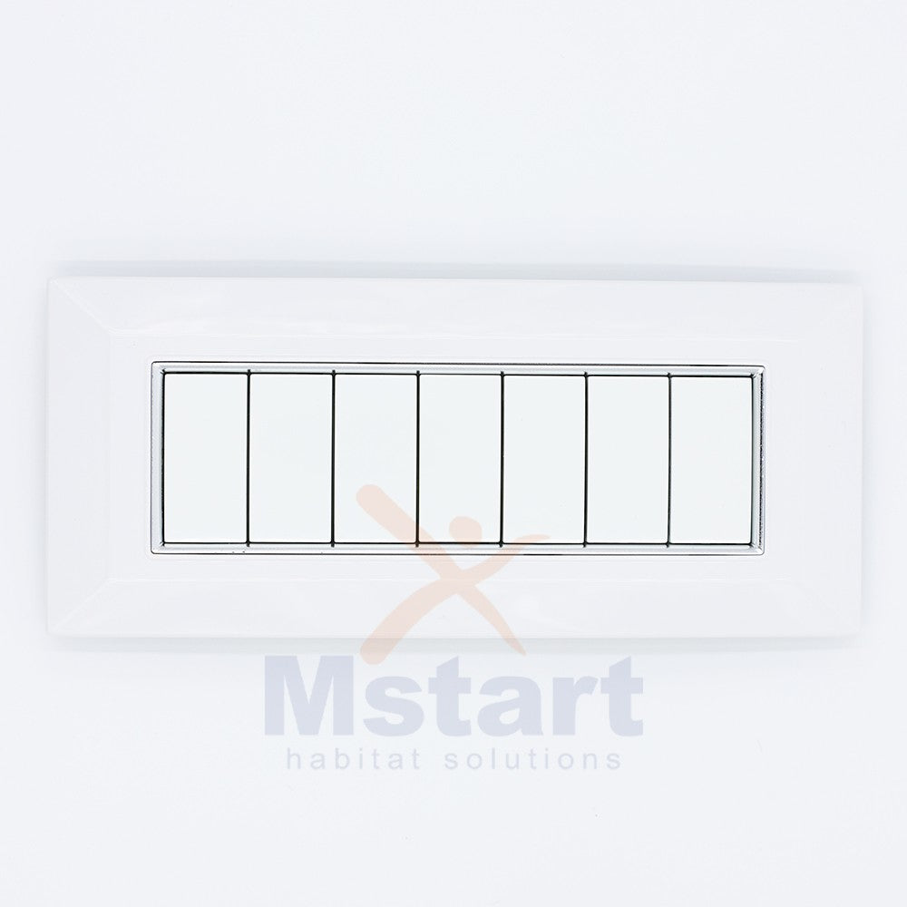 Placca Compatibile Vimar Eikon Bianca 3, 4, 7 Posti