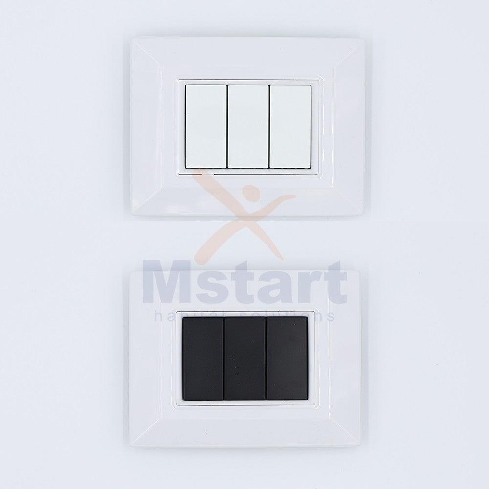 Placca Compatibile Vimar Eikon Evo Bianco 3, 4, 7 Posti