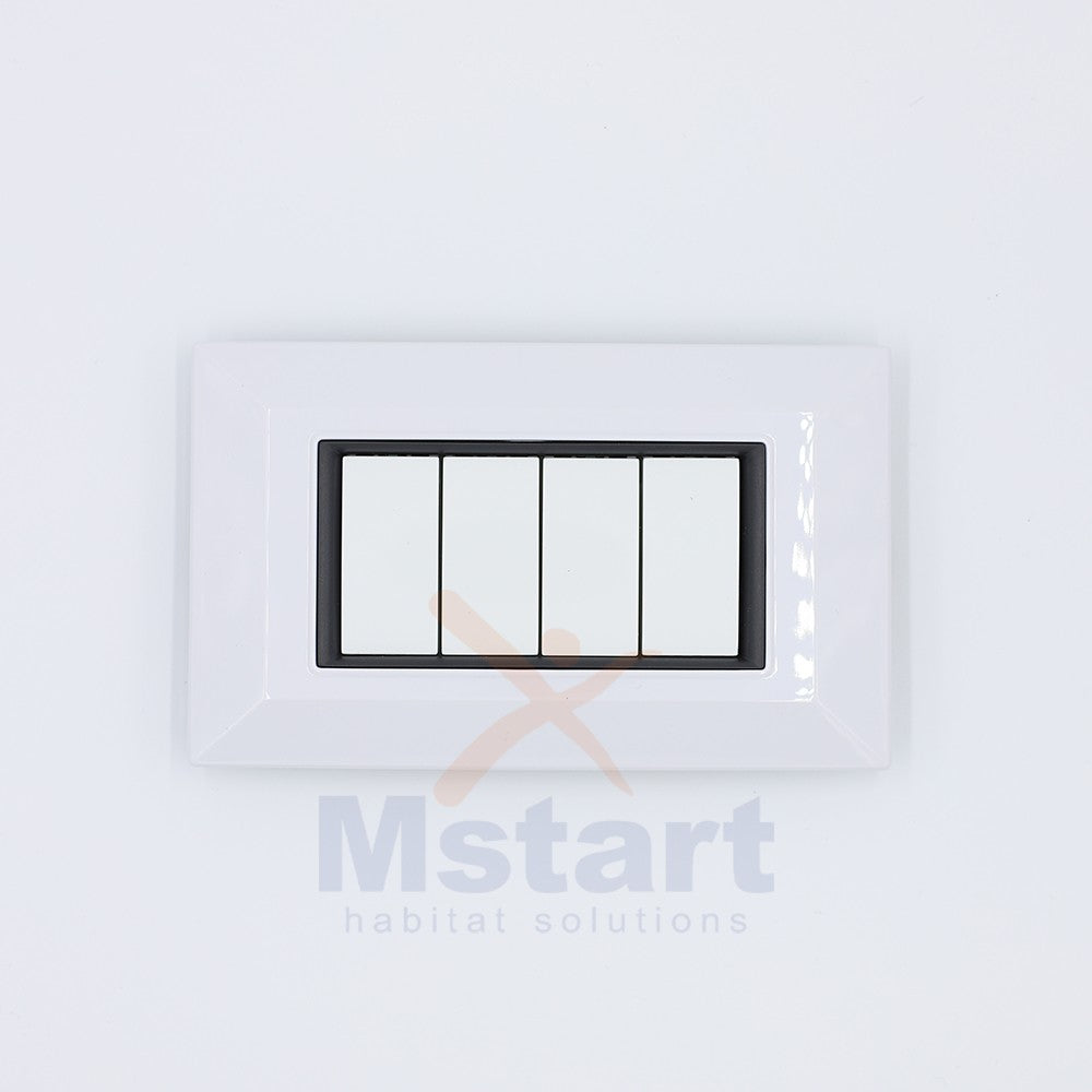 Placca Compatibile Vimar Eikon Evo Bianco 3, 4, 7 Posti