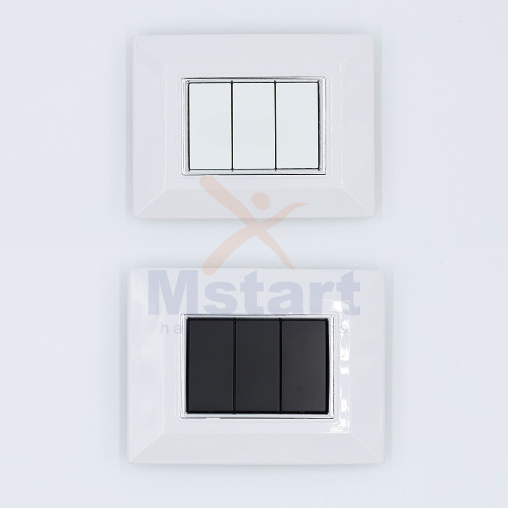 Placca Compatibile Vimar Eikon Evo Bianco 3, 4, 7 Posti