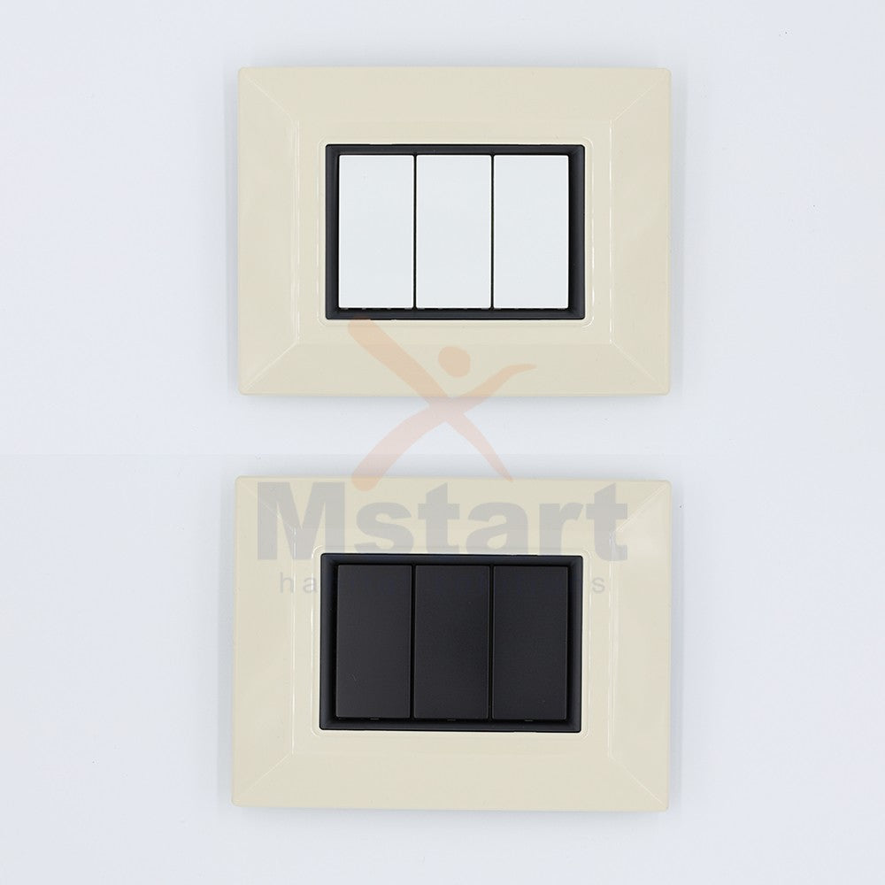 Placca Compatibile Vimar Eikon Avorio 3, 4, 7 Posti