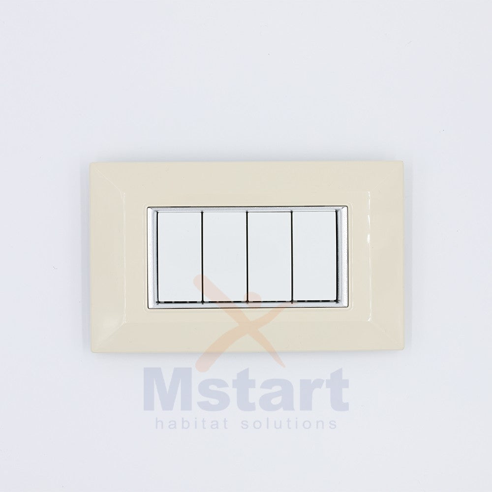 Placca Compatibile Vimar Eikon Avorio 3, 4, 7 Posti