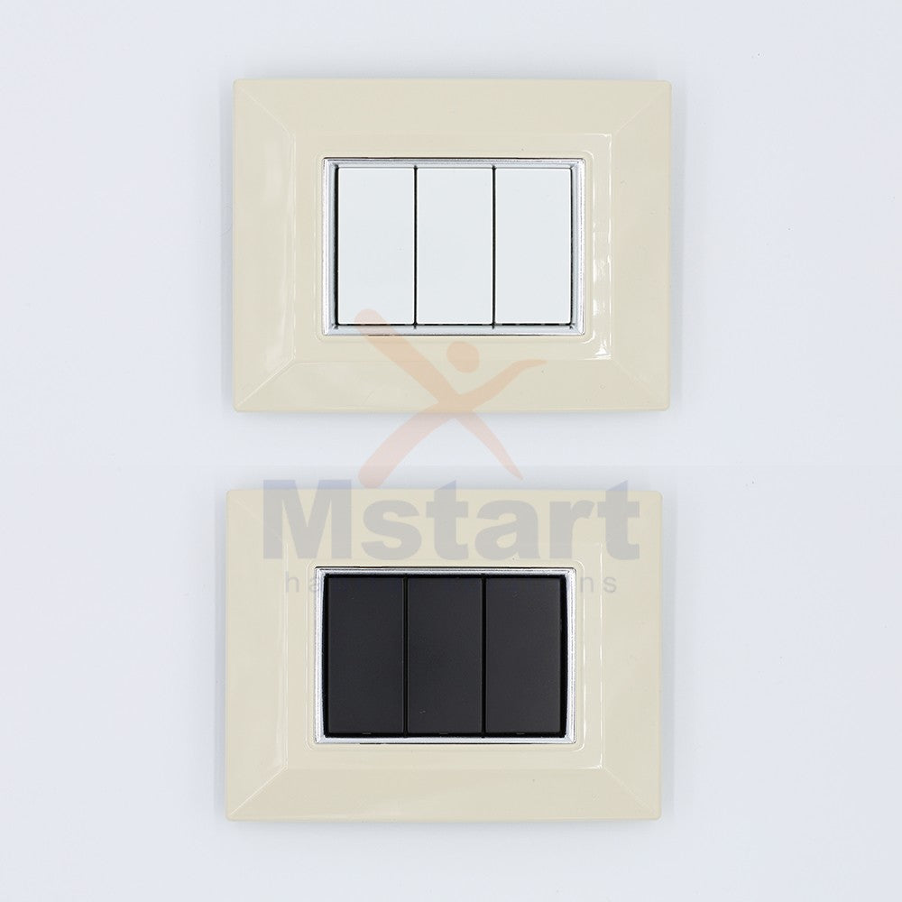 Placca Compatibile Vimar Eikon Evo Avorio 3, 4, 7 Posti