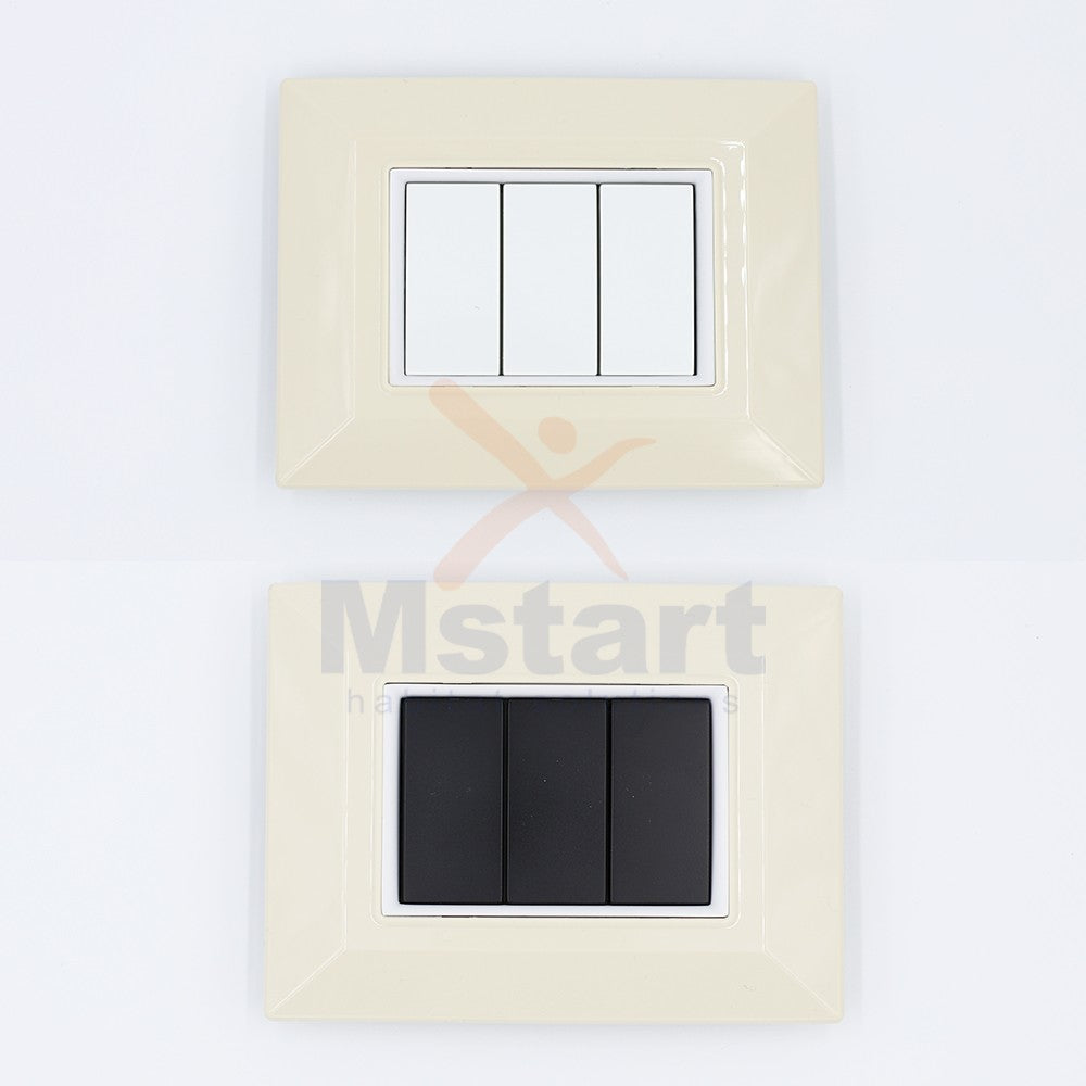 Placca Compatibile Vimar Eikon Avorio 3, 4, 7 Posti