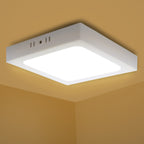 Plafoniera Led 18W Bianca Applique Quadrato Bianco Caldo 3000K