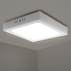 Plafoniera Led 12W Bianca Applique Quadrato Bianco Neutro 4000K