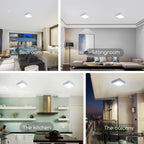 Plafoniera Led 6W Bianca Applique Quadrato Bianco Neutro 4000K