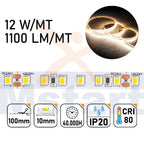 Striscia LED 60W IP20 2835 24V 120led/m Luce 4000K CRI 80