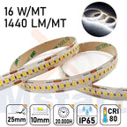 Striscia LED 5m IP65 SILICON 2835 24V - 16W/m 240led/m 6500K