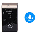 CAMPANELLO SENZA FILI WIRELESS DIGITALE IP44 PORTE CASA UFFICIO AIGOSTAR NERO-ORO