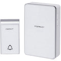 CAMPANELLO SENZA FILI A BATTERIE WIRELESS DIGITALE IP44 PORTE CASA UFFICIO PORTA 150M AIGOSTAR BIANCO-SILVER