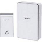 CAMPANELLO SENZA FILI A BATTERIE WIRELESS DIGITALE IP44 PORTE CASA UFFICIO PORTA 150M AIGOSTAR BIANCO-SILVER