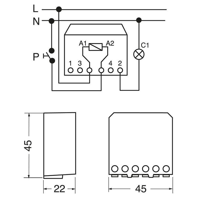 Rele' Passo-Passo Ad Impulsi A 1 Contatto 230V Zippo