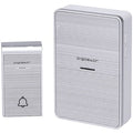 CAMPANELLO SENZA FILI A BATTERIE WIRELESS DIGITALE IP44 PORTE CASA UFFICIO PORTA 150M AIGOSTAR SILVER