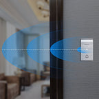 CAMPANELLO SENZA FILI A BATTERIE WIRELESS DIGITALE IP44 PORTE CASA UFFICIO PORTA 150M AIGOSTAR SILVER