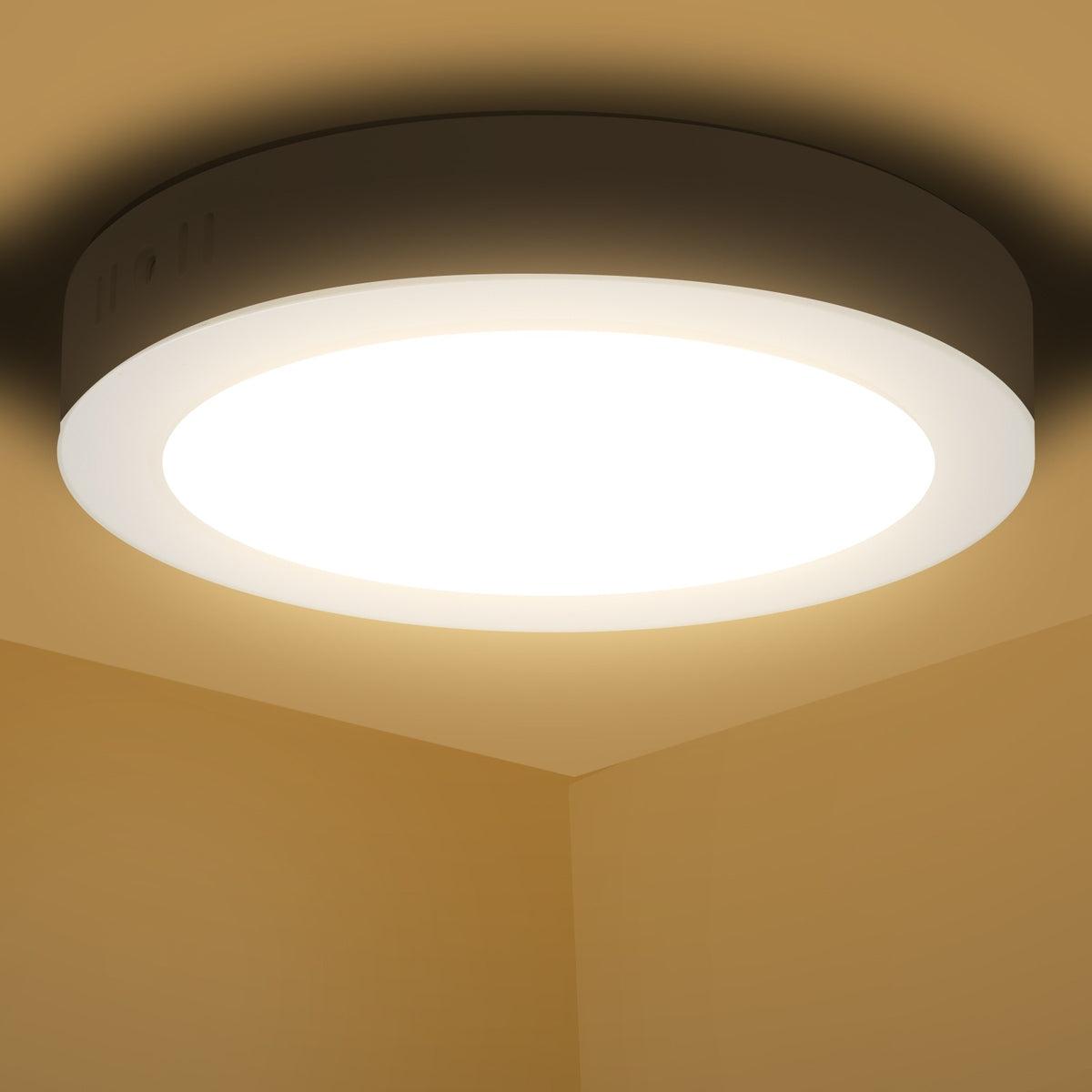 Plafoniera Led 12W Bianca Applique Rotondo Luce Calda 3000K