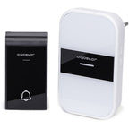 CAMPANELLO SENZA FILI WIRELESS DIGITALE IP44 PORTE CASA UFFICIO AIGOSTAR BIANCO