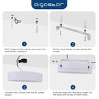 Plafoniera Led 12W Bianca Applique Rotondo Luce Neutro 4000K