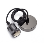 Portalampada Pendente Pendel E27 max 60W in Metallo Grigio