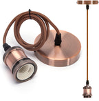 Portalampada Pendente Pendel E27 max 60W in Metallo Bronzo