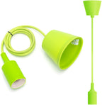 Portalampada Pendente Pendel E27 max 60W in Plastica Verde