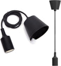 Portalampada Pendente Pendel E27 max 60W in Plastica Nero