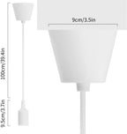 Portalampada Pendente Pendel E27 max 60W in Plastica Bianco