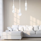Portalampada Pendente Pendel E27 max 60W in Plastica Bianco