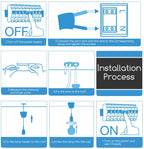 Portalampada Pendente Pendel E27 max 60W in Plastica Blu