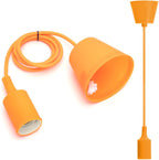 Portalampada Pendente Pendel E27 max 60W in Plastica Arancione