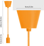 Portalampada Pendente Pendel E27 max 60W in Plastica Arancione