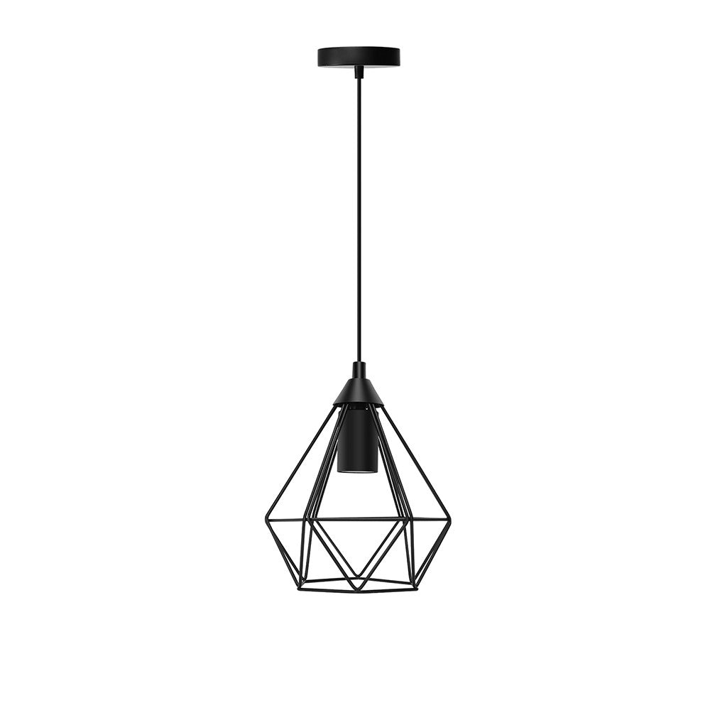 Lampadario Portalampada Pendente E27 Retrò Struttura Ferro Grigio