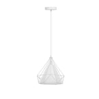 Lampadario Portalampada Pendente E27 Retrò Struttura Ferro Bianco